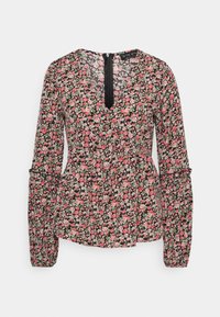 IN THE STYLE JAC JOSSA FLORAL LONG SLEEVE BLOUSE - Camisola de manga comprida - black