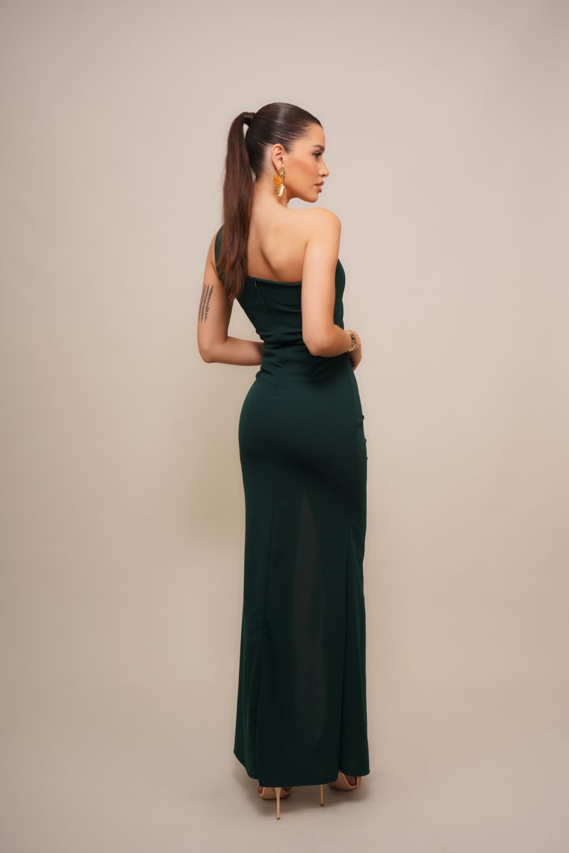 forest green maxi dress uk Honor Gold Forest Green Gabby Fishtail Maxi Dress main image 1