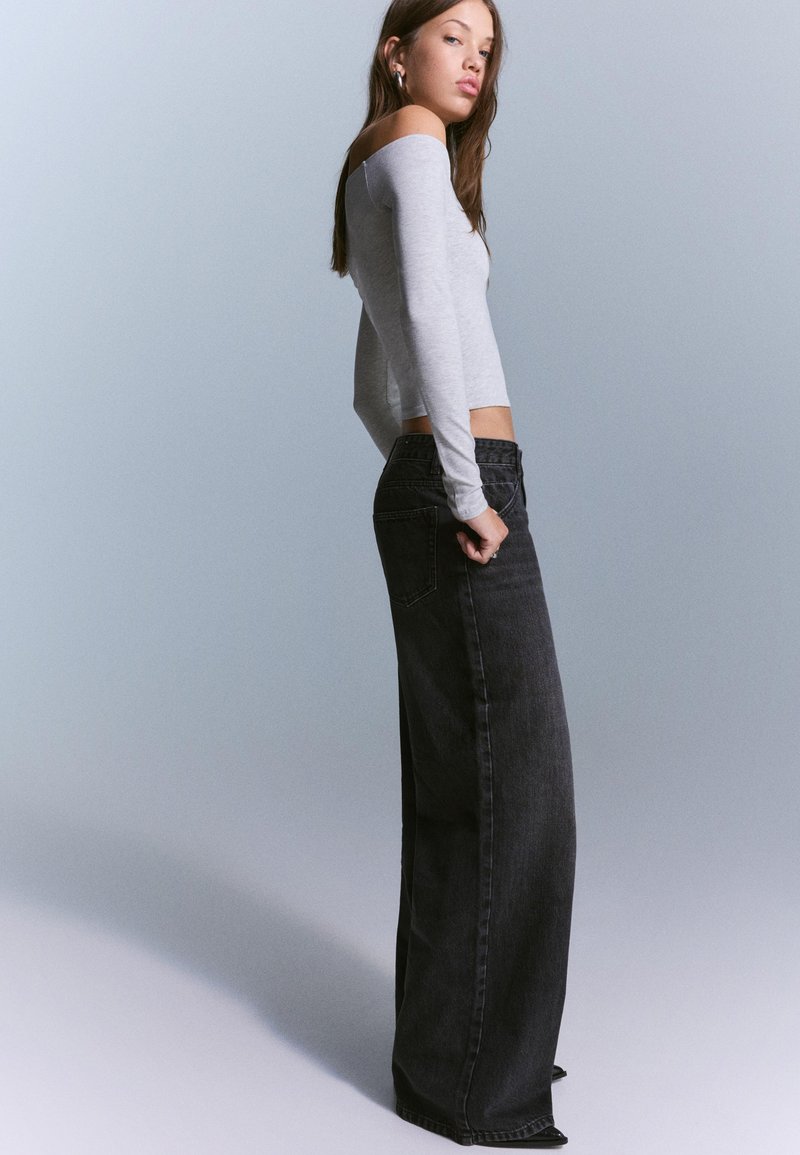 Bershka HALTER NECK - Longsleeve - dark grey