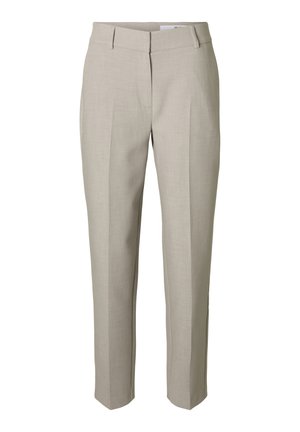Selected, SLWRITA-RIA MW CROPPED PANT MEL NOOS - Pantalones chinos - island fossil detailmelange