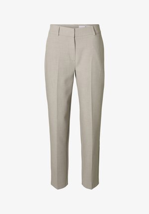 Selected, SLWRITA-RIA MW CROPPED PANT MEL NOOS - Pantalones chinos - island fossil detailmelange