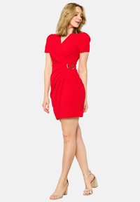 LolaLiza WRAP WITH CAP SLEEVES - Laisvo kirpimo suknelė - red lollipop