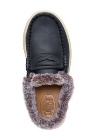 HEYDUDE WENDY NXT MULE LEATHER COZY - Pantuflas - black black