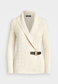 BUCKLED COTTON SWEATER - Adīta jaka - mascarpone cream