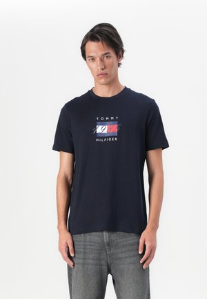 LINEAR FLAG GRAPHIC TEE UNISEX - Print T-shirt - desert sky