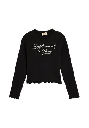 Langærmet T-shirt - black