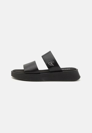 SLIDE DOUBLE STRAP - Mules - triple black