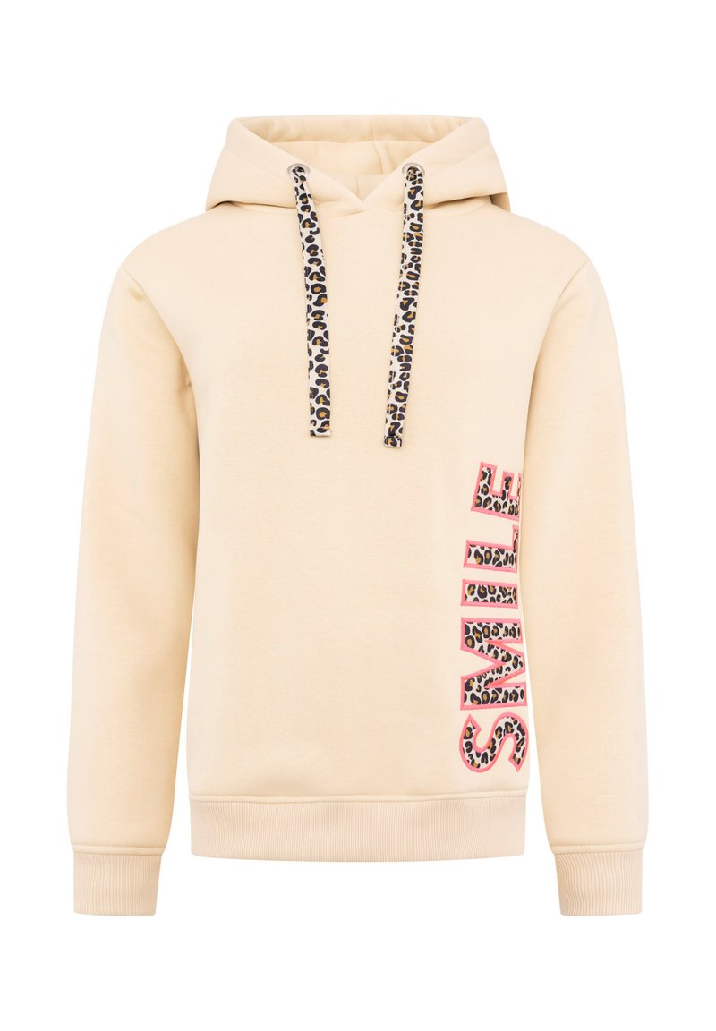 Smile Sweatshirt Zwillingsherz Zwillingsherz SMILE LEO Hoodie Beige