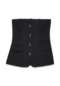BANDEAU BUTTONED - Top - black