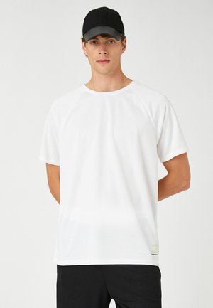 SLOGAN PRINTED CREW NECK RAGLAN  - Camiseta estampada - white