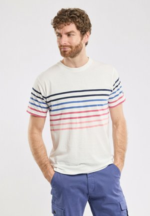 RAYÉ - LÉGER - T-shirt imprimé - milk multicol e