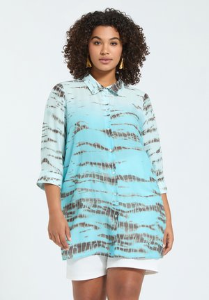 Fiorella Rubino, CAMICIA STAMPA ANIMALIER SFUMATA - Paitapusero - azzurro