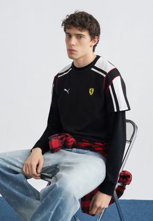 Puma FERRARI TEE - T-Shirt print - black