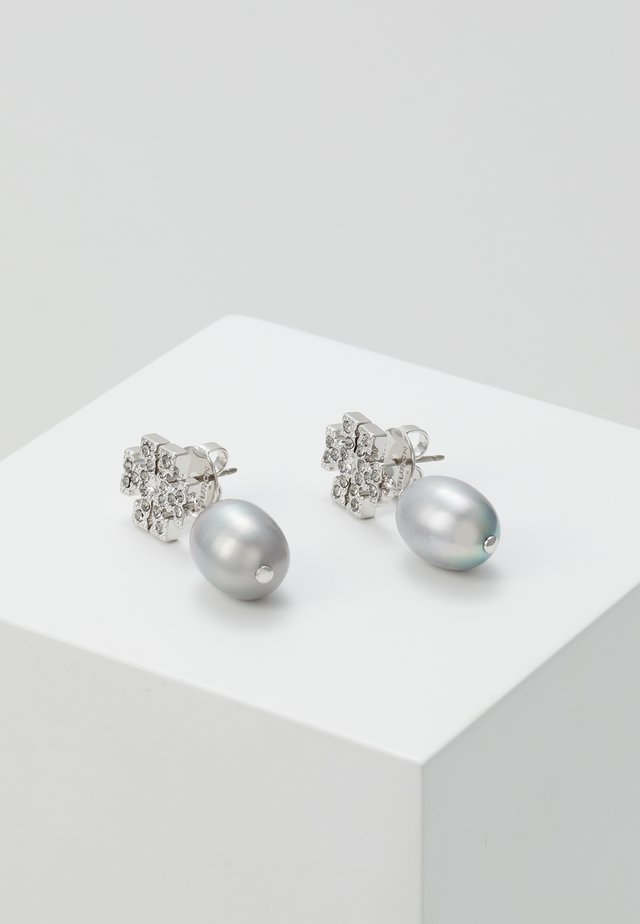 KIRA PAVE PEARL DROP EARRING - Ohrringe - tory silver-coloured