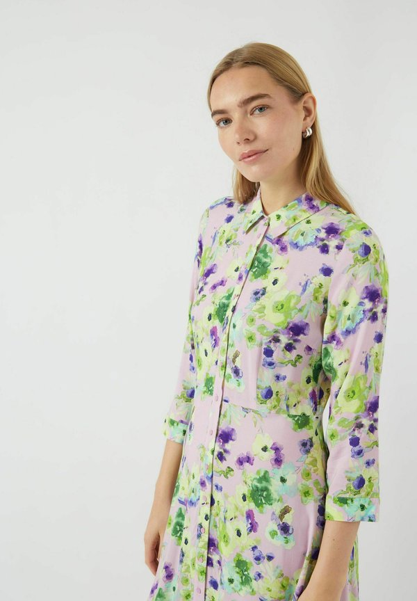 YASSAVANNA LONG DRESS - Shirt dress - pale lilac aop:wilma4