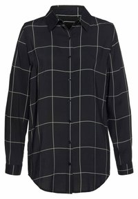 Hemdbluse - schwarz-weiß-kariert