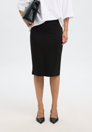 Selected, SLFSHELLY - Bleistiftrock - black