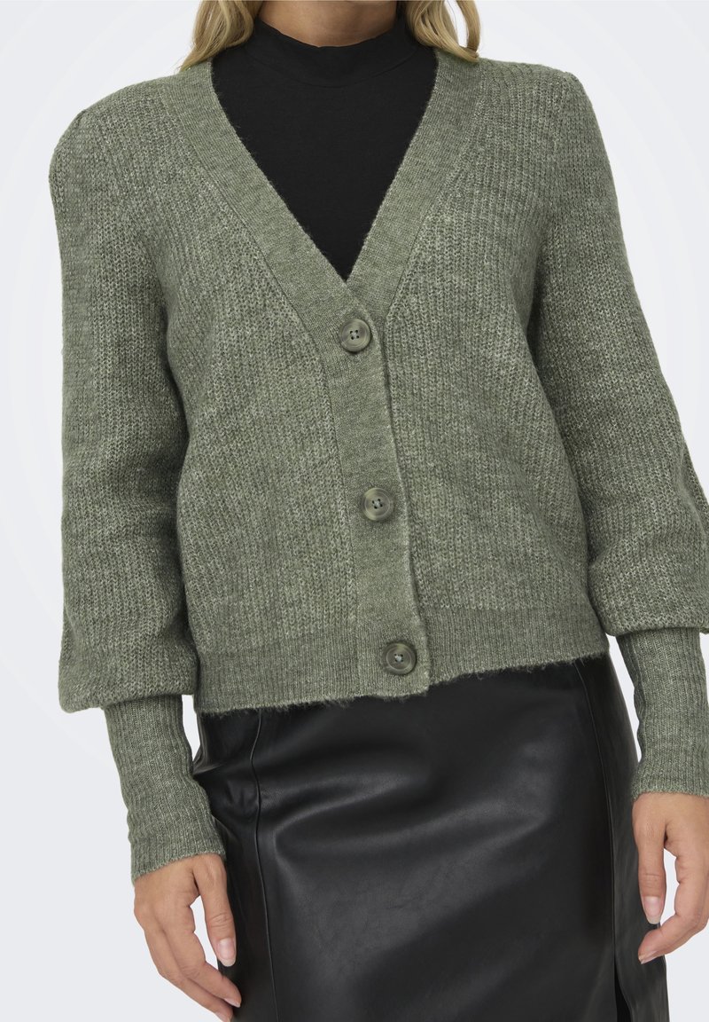 JDY Cardigan - mottled dark green