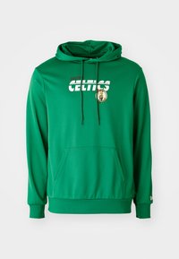 Žalias megztinis su kapišonu turi priekinę kišenę, reguliuojamą kapišoną ir Bostono "Celtics" grafiką su mascot detale. Minkšta medžiaga, elastinės rankovės.