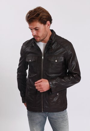 BRENDAN - Lederjacke - brown