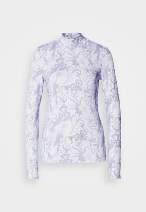 Scotch & Soda ALL OVER PRINTED MOCK NECK LONG SLEEVE - T-shirt à manches longues - dancer lavender
