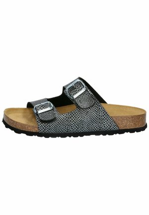 LICO Mules - schwarz silber