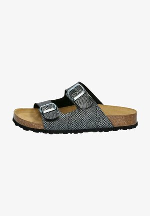 LICO Mules - schwarz silber