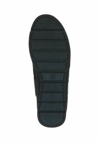Schoenzool met horizontale looplijnen en getextureerde randen, zwart rubbermateriaal, maat aangegeven als 41 ½ in het midden.