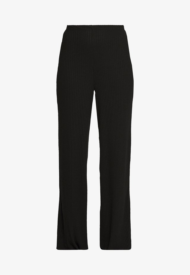 WIDE LEG TROUSER - Träningsbyxor - black