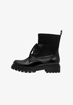Marco Tozzi, STIEFELETTE - Plateaustøvletter - black pat comb