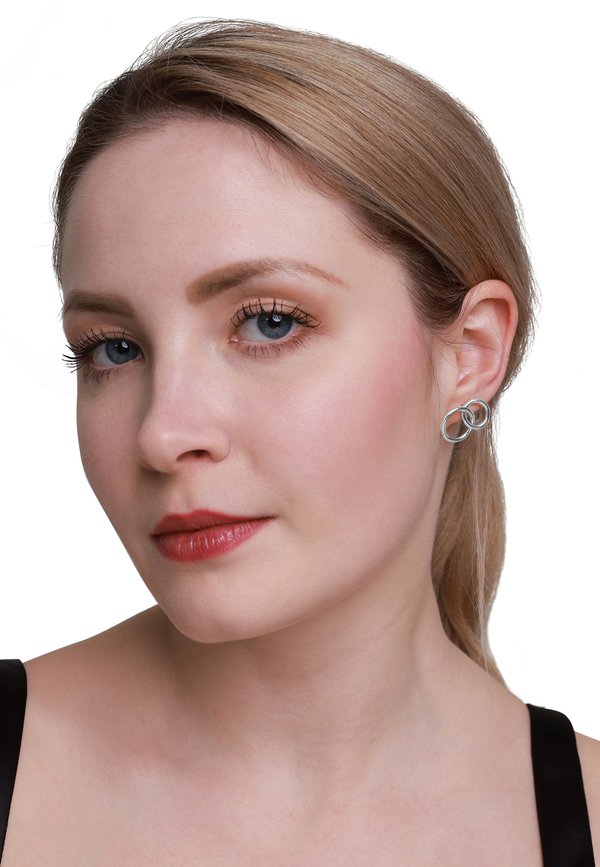 MIT KREISEN ADLEY  - Ohrringe - silberfarben poliert