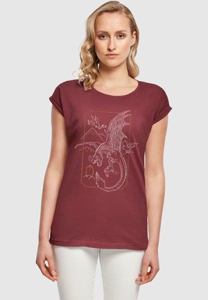 HARRY POTTER - DRAGON LINE ART - Print T-shirt - cherry