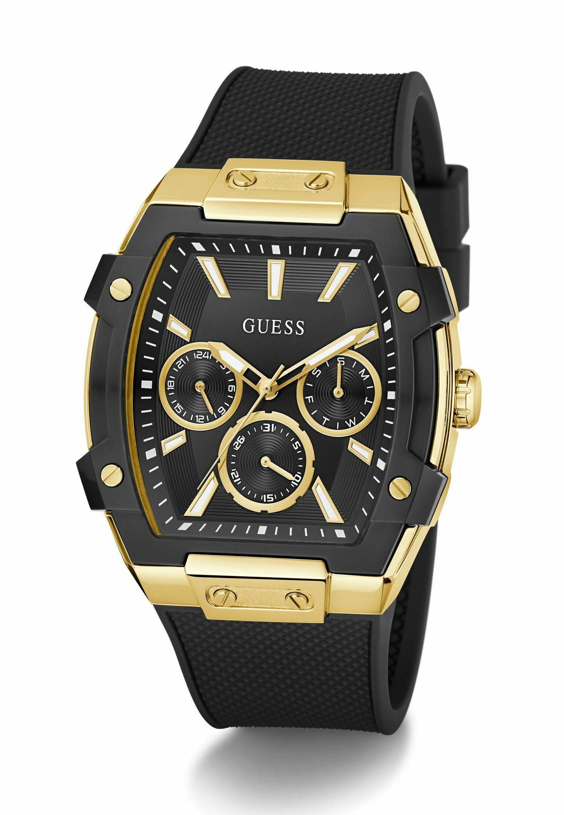 Guess PHOENIX - Chronograph watch - black/gold-coloured - Zalando.ie