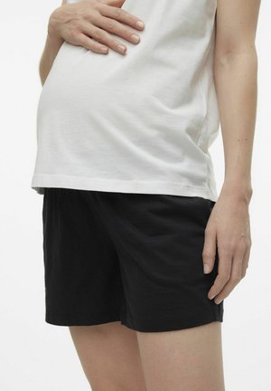 MAMALICIOUS MAMALICIOUS SHORTS LOCKER GESCHNITTEN NIEDRIGE TAILLE SHORTS - Shorts - black