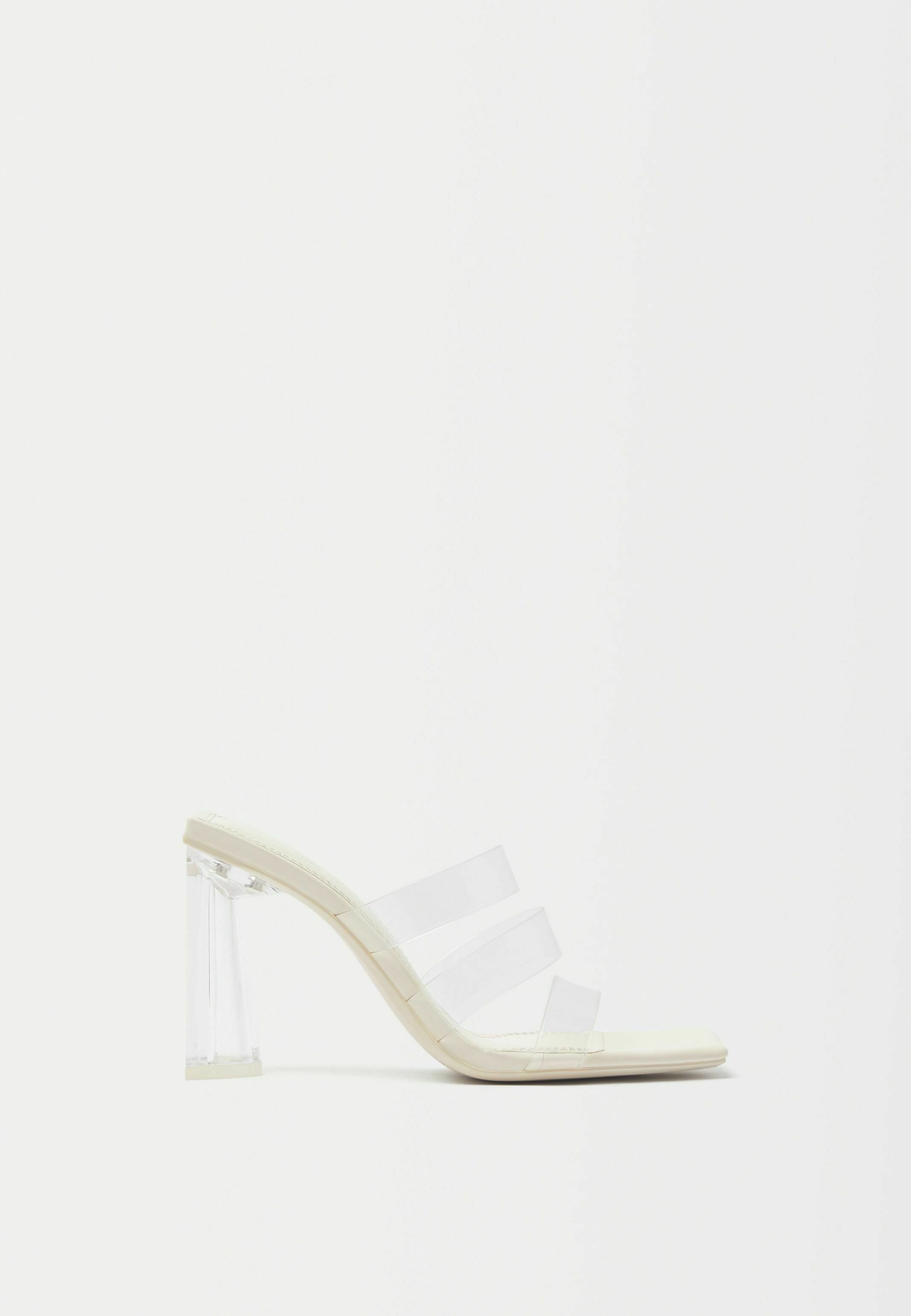 Bershka VINYL - Muiltjes met hak - transparent/transparant - Zalando.nl