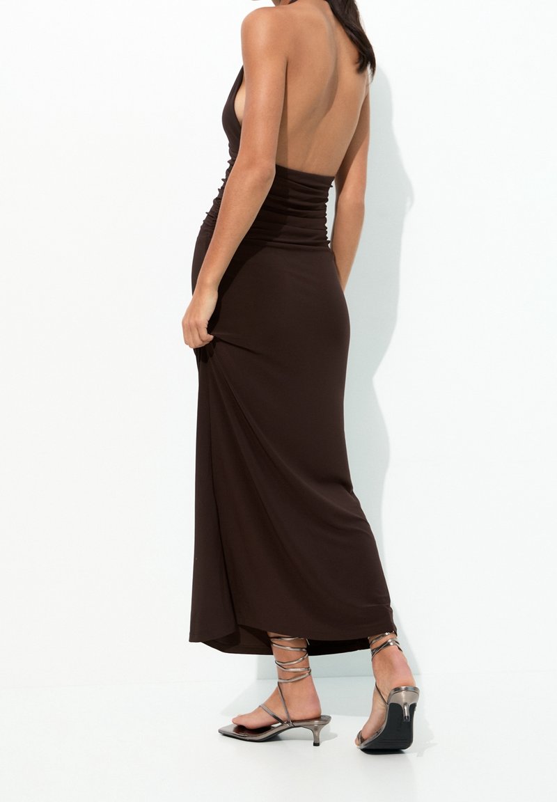 pull and bear brown dress PULL&amp;BEAR. Chocolate brown midi dress. TS  Hibuy market