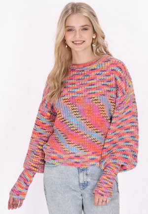 PULLOVER - Strickpullover - pink mehrfarbig