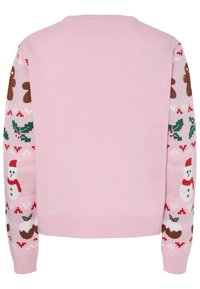 Pieces PCJOLLY XMAS O NECK PULLOVER - Džemperis - prism pink