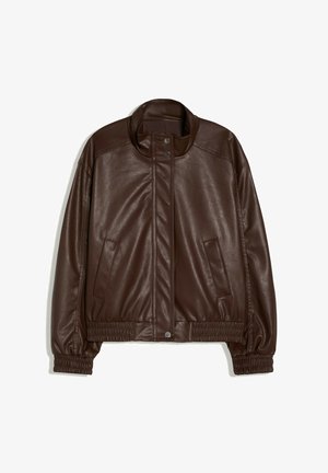 Bershka, Imitatieleren jas - dark brown
