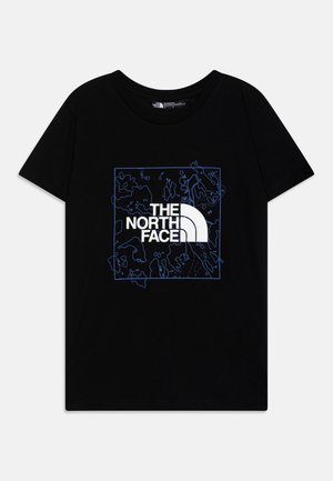 The North Face NEW GRAPHIC TEE UNISEX - T-shirt con stampa - black/solar blue