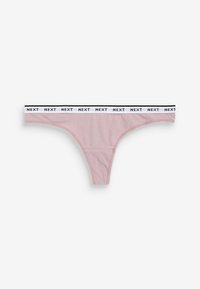 Next MONO PRINT RICH LOGO KNICKERS FOUR PACK - String - white grey pink light green
