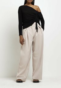 River Island Stickad tröja - black