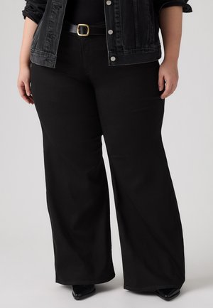 318™ SHAPING WIDE LEG JEANS PLUS SIZE - Široke hlačnice - soft black