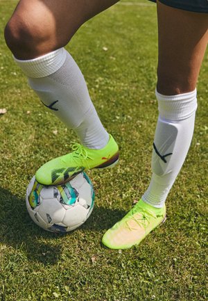 Puma FUTURE 8 MATCH - Football boots artificial grass - yellow alert/aged silver/sun struck