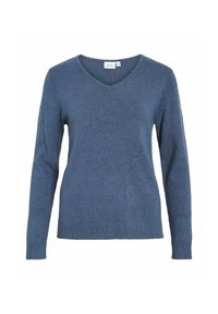 VIRIL V-NECK NOOS - Jersey de punto - vintage indigo