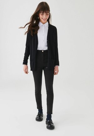 Next, SENIOR GOLD SNAP HIGH WAISTED SKINNY STRETCH  - Püksid - black