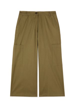 Oltre, PANTALONI CARGO CROPPED - Pantalones cargo - verde militare