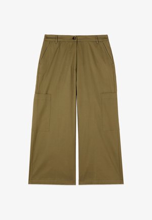 Oltre, PANTALONI CARGO CROPPED - Pantalones cargo - verde militare