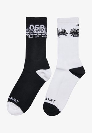 MAJOR CITY  SOCKS 2-PACK - Strumpor - black white