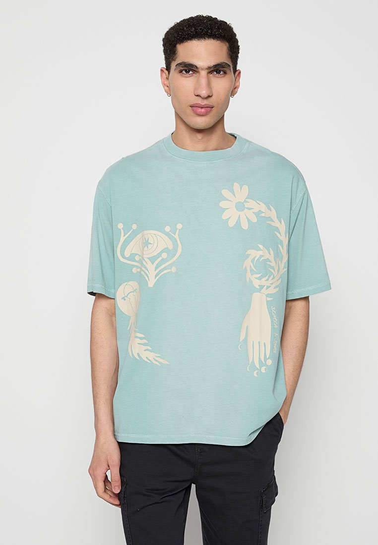 Scotch & Soda T-shirt print lichtblauw